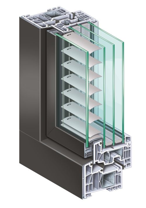 Kunststofffenster mit Aluminium-Verkleidung