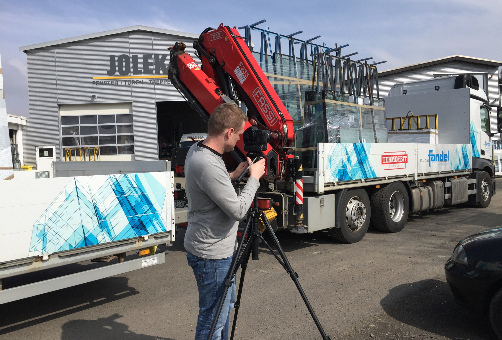 Dreharbeiten bei JOLEKA Dreharbeiten bei JOLEKA